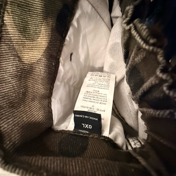 Shein Camo Cargo Pants XL High Rise Wide Leg Utility Street Style - Picture 4 of 4